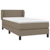 vidaXL Boxspringbett mit Matratze Taupe 100x200 cm Stoff