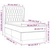 vidaXL Boxspringbett mit Matratze Taupe 90x190 cm Stoff