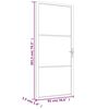 vidaXL Innentür 93x201,5 cm Weiß ESG-Glas und Aluminium