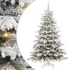 vidaXL K&uuml;nstlicher klappbarer Weihnachtsbaum Wei&szlig; 180 cm PE und PVC
