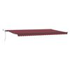 vidaXL Markise Automatisch mit LEDs Weinrot 600x300 cm
