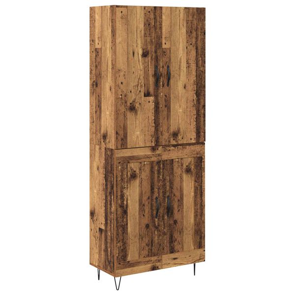 vidaXL Highboard 2 pcs Altholz Holzwerkstoff