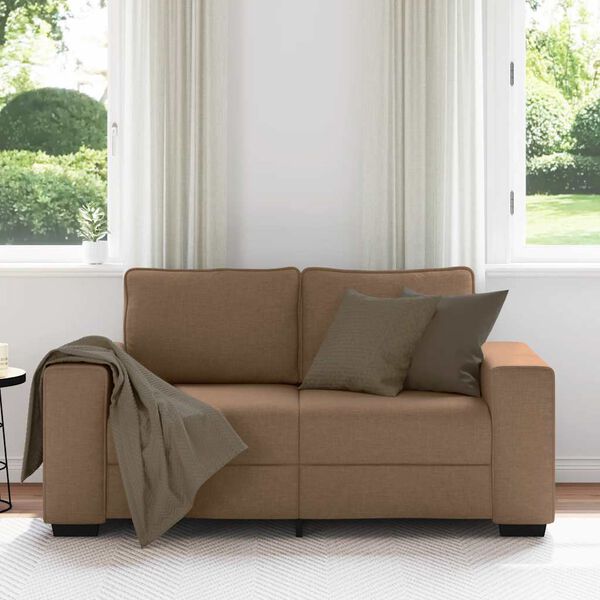 vidaXL 2-Sitzer-Sofa Braun 160x77x82 cm Stoff