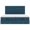 vidaXL Ottoman-Bett mit Matratzen Dunkelblau 200x200 cm Samt