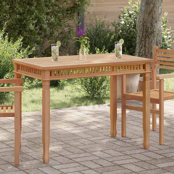 vidaXL Garten-Esstisch 110x65x80 cm Massivholz Teak