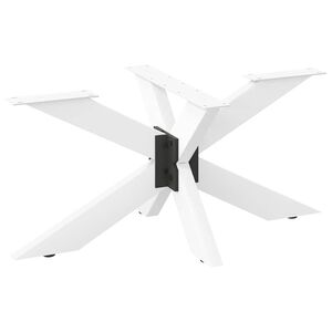 vidaXL Couchtischbein in Spinnenform Wei&szlig; 98x58x(42-43) cm Stahl