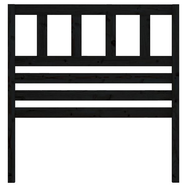 vidaXL Kopfteil Schwarz 96x4x100 cm Massivholz Kiefer