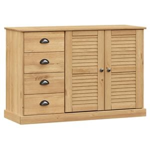 vidaXL Sideboard mit Schubladen VIGO 113x40x75 cm Massivholz Kiefer