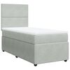 vidaXL Boxspringbett mit Matratze Hellgrau 90x190 cm Samt