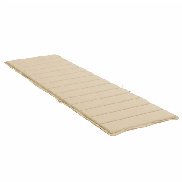 vidaXL Sonnenliegen-Auflage Beige 200x70x3 cm Oxford-Gewebe