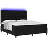 vidaXL Boxspringbett mit Matratze mit LED Schwarz 180 x 200 cm Stoff