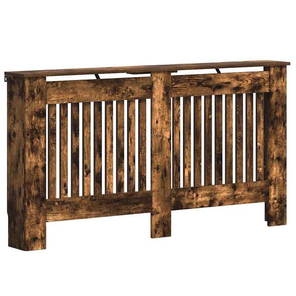 vidaXL Heizk&ouml;rperabdeckung Ger&auml;ucherte Eiche 152 x 19 x 81,5 cm