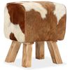 vidaXL Hocker Echtes Ziegenleder 40 x 30 x 45 cm