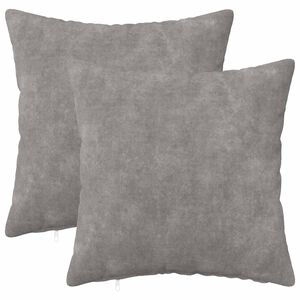 vidaXL Kissenbezug 2 pcs HEERLEN Hellgrau 30 x 30 cm Mikrofaser Fleece