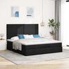 vidaXL Ottoman-Bett mit Matratze Schwarz 160x200 cm Stoff