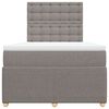 vidaXL Boxspringbett mit Matratze Taupe 120x190 cm Stoff