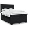 vidaXL Boxspringbett mit Matratze Schwarz 140x190 cm Samt