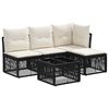 vidaXL Gartensofa-set 5 pcs Schwarz Poly-Rattan