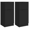 vidaXL Sideboards 2 Stk. Schwarz 30x30x70 cm Holzwerkstoff