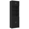 vidaXL Hochschrank Schwarz 70x42,5x225 cm Holzwerkstoff