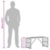 vidaXL Tisch f&uuml;r Outdoor Natur 80 x 40 x 40 cm Stahl und Poly Rattan