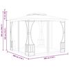 vidaXL Pavillon mit Netz 300x300x265 cm Anthrazit