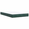 vidaXL Boxspringbett mit Matratze Dunkelgr&uuml;n 120x200 cm Samt