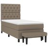 vidaXL Boxspringbett mit Matratze Taupe 80x200 cm Stoff