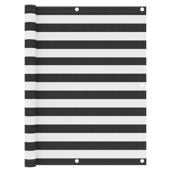 vidaXL Balkon-Sichtschutz Anthrazit und Wei&szlig; 120x400 cm Oxford-Gewebe