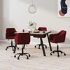 vidaXL Esszimmerst&uuml;hle 4 Stk. Drehbar Weinrot Samt