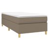 vidaXL Boxspringbett mit Matratze Taupe 80x200 cm Stoff