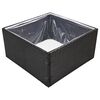 vidaXL Pflanzkübel Schwarz 80x80x40 cm Poly Rattan