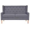 vidaXL 2-tlg. Sofa-Set Stoff Grau