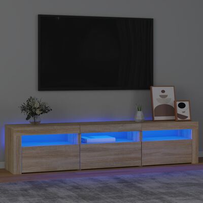 vidaXL TV-Schrank mit LED-Leuchten Sonoma-Eiche 180x35x40 cm