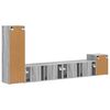 vidaXL TV-Schrankset Wandmontiert 3 pcs Graues Sonoma Holzwerkstoff