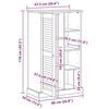 vidaXL Badezimmer Schrank VIGO Honigbraun 67,5 x 34 x 110 cm