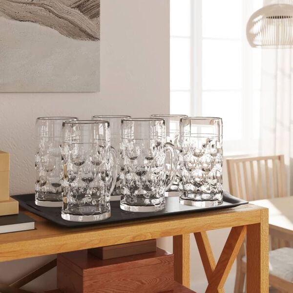 vidaXL Bierkr&uuml;ge mit Henkel Glas 6 Stk. 500 ml