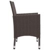 vidaXL 3-tlg. Garten-Essgruppe Braun Poly Rattan und Glas