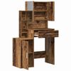 vidaXL Schminktisch mit Regal Altholz 80 x 35 x 132 cm Holzwerkstoff