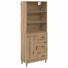 vidaXL Highboard mit Schubladen Artisan-Eiche 69,5 x 34 x 180 cm