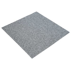 vidaXL Teppichfliese Hellgrau 50 x 50 cm 4 stk. PP und Bitumen