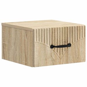 vidaXL Wandmontierter Nachttisch Sonoma-Eiche 34,5 x 33 x 20 cm