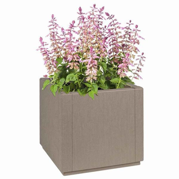 vidaXL Gartenblumentopf Grau 36 x 36 x 35 cm Polypropylen