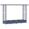 vidaXL Hochbeet mit Rankgitter und Dach Grau 203 x 40 x 123 cm PP