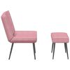 vidaXL Relaxsessel mit Hocker Rosa Samt
