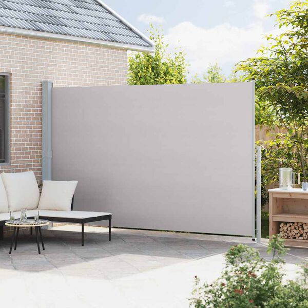 vidaXL Seitenmarkise Ausziehbar 220x500 cm Grau