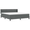 vidaXL Boxspringbett mit Matratze Dunkelgrau 200 x 180 cm Polyester