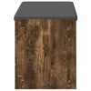 vidaXL Flurbank mit Kissen mit Regal Ger&auml;ucherte Eiche 83 x 38 x 45 cm