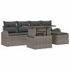 vidaXL Gartensofa-set 6 stk. Grau Poly Rattan
