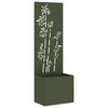 vidaXL Garten Sichtschutz-Leinwand Floral Olivgr&uuml;n 50 x 150 cm